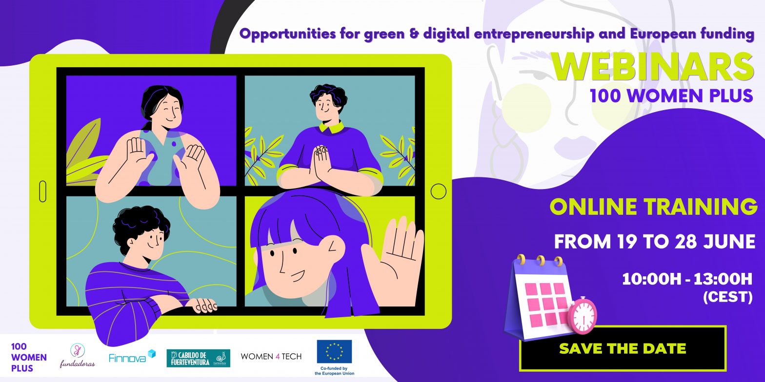The first webinars of the 100 women plus project to promote female entrepreneurship in Europe and West Africa are launched